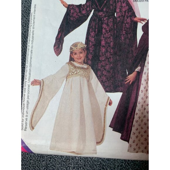 McCall's Medieval Costumes Girls Sewing Pattern sz xsmall 6775 - uncut - Picture 4 of 11